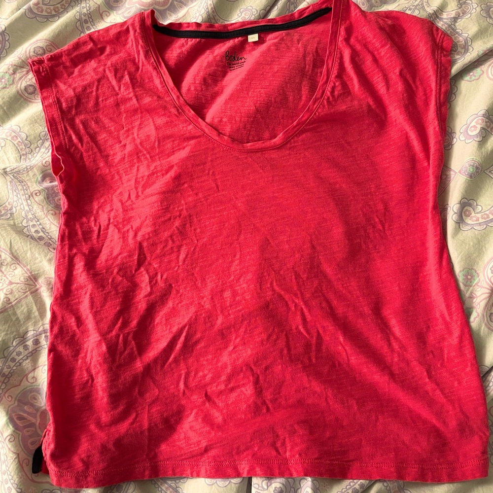 Boden Voop Tee - bright coral/pink